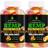 2PACK Hemp Gummies-Fresh Delicious Gummy Peach-for Sleep, Calm and Relax, Back-Premium Hemp Oil Gummy Edibles, Natural Hemp Party-Made in USA