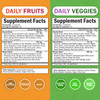 Daily Fruits and Veggies Supplement for Women and Men - 47 Whole Food Fruits and Vegetables - Diverse Natural Balance of Vitamins Minerals and Noni -
