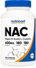 Nutricost N-Acetyl L-Cysteine (NAC) 600mg, 180 Capsules - Non-GMO, Gluten Free