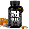Wild Foods Fish Oil Omega 3 Supplements | 1600 mg | Highly-Potent: DPA, DHA, EPA | Burpless, Odorless, Non-GMO, Gluten Free | For Brain & Heart Healt
