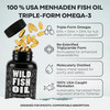Wild Foods Fish Oil Omega 3 Supplements | 1600 mg | Highly-Potent: DPA, DHA, EPA | Burpless, Odorless, Non-GMO, Gluten Free | For Brain & Heart Healt