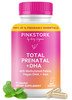 Pink Stork Total Prenatal Vitamins for Women | DHA, Folate, Iron, Choline, & Vitamin B12 | Preconception Nutrition | Prenatals for Women, Pregnancy E