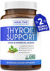 Thyroid Support with Iodine - 120 Capsules (Non-GMO) Improve Your Energy - Ashwagandha Root, Zinc, Selenium, Vitamin B12 Complex - Thyroid Health Sup