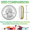 XPRS Nutra Size 0 Empty Capsules - 1000 Count Empty Vegan Capsules - Vegetarian Pills - DIY Vegetable Capsule Filling - Veggie Pill Caps for Do-It-Yo