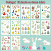 Partywind 132 PCS (12 Sheets) Luminous Easter Temporary Tattoos for Kids Basket Stuffers, Glow Easter Decorations Party Favors Supplies Essentials, E