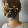 2 Pcs Metal U Shaped Hair Pins Heart Star Hair Sticks Hair Forks Simple Hairpins Hair Accessories for Women and Girls