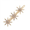 Iaceble Celestial Hair Barrette Gold Crystal Star Barrettes Gold Hair Accessories Star Hair Pins for Women and Gril Headdress