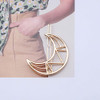 Iaceble Boho Half Moon Hair Clips Hairpin Gold Crescent Hairclip Barrette Hollow Moon Hairpin Barrette Minimalist Geometric Head Clips Hair Accessori