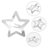 WLLHYF 10 Pieces Metal Star Snap Hair Clips Silver Cute Small Hair Barrettes Non-slip Hollow Out Stars Hairclips for Kids Girls Women Hairpin Lovely