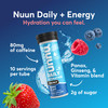 Nuun Energy Electrolyte Tablets with Ginseng, Caffeine from Green Tea Extract, Vitamin B12, B6, B5, Magnesium & 4 Other Electrolytes, Gluten Free & V