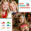 6PCS Christmas Hair Clips Alligator Hair Clips Festive Bow Hairpin for Girls Women Xmas Bow Hair Clip Holiday Hair Accessory Party Gifts (Multi-color