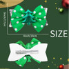 2PCS Christmas Green Bow Hair Clips Cute Glitter Xmas Tree Hair Bows Alligator Hair Clips Silver Sequins Hair Accessories Christmas Hair Barrette for