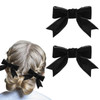 2pcs Velvet Hair Bows Clip, 3.15in Bowknot Hair Barrette Alligator Bows Knot Hair Clips Handmade Vintage Hairpins Hair Accessory for Women Girls Gift