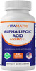 Vitamatic Alpha Lipoic Acid (ALA) 600mg Per Serving - 240 Vegetable Capsules - 120 Servings - Non-GMO & Gluten Free
