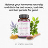 Dr. Brighten Balance - Hormone Balance for Women with Chasteberry and DIM - Targets Hormonal Acne, Period Issues, & PMS - Vegan, Non-GMO