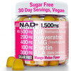 1500mg NAD+ Sugar Free Gummies | NAD + Plus NR TMG ALA Trans-Resveratrol Fisetin Supplements | Nicotinamide Riboside Trimethylglycine Alpha Lipoic Ac