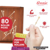 Annie Plastic Roller Picks 3 Inch, 80 Count, Hair Roller Pins for Wire Mesh & Foam Rollers, Secure Hold for Curls, Waves & Volume, Salon & At-Home St