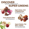 COUNTRY FARMS Super Greens Chocolate Flavor, 50 Organic Super Foods, USDA Organic Drink Mix, Fruits, Vegetables, Super Greens, Mushrooms & Probiotics