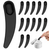 Beaupretty 50Pcs Mini Disposable Makeup Spatulas,Facial Cream Mask Spoon Cosmetic Plastic Spatulas Scoops Mask Tip Spatulas (Black)