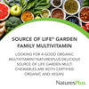 NaturesPlus Source of Life Garden Family Multivitamin - 60 Chewables - Mixed Berry Flavor - Energy, Metabolism & Digestive Health with Probiotics - U