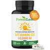ForestLeaf Vitamin D3 50,000 IU | VIT D - Kosher VIT D3 Vitamin D Supplement for Women and Men | Bone Health, Teeth, Immune Support | Weekly Dose, 2-