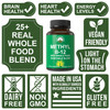 Methyl B12 Vitamin + Whole Food Blend of 25 Vegetables and Fruits for Max Absorption. Vegan Vitamin B12 Methylcobalamin - Methyl B-12 Supplement for