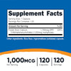 Nutricost Methylfolate 1000mcg, 120 Vegetarian Capsules - Gluten Free, Non-GMO