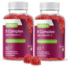 Viteey Vitamin B Complex Gummies with Vitamin C - Energy, Metabolism & Immune Support - B6, B12, Niacin, Folic Acid, Biotin, Calcium - Vegan, Gluten-