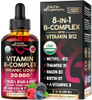 USDA Organic Vitamin B-Complex B5 Pantothenic Acid | B12 Methylcobalamin | B1 Thiamine | B6 Pyridoxine | B7 Biotin | B9 Folic | B3 Niacinamide - B Co
