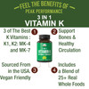Vitamin K with Whole Food Blend of 25+ Vegetables and Fruits for Max Absorption. Vegan Capsules Supplement. Vitamins K1, K-2 MK4 + K2 Natto MK7. Alte