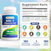 Best Naturals Vitamin K2 (MK7) with D3 Supplement Bone and Heart Health (5000 IU Vitamin D3 & 100 mcg Vitamin K2 MK7), 180 Tablets
