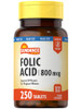 Sundance Folic Acid 800 mcg | 250 Vegetarian Tablets | Essential B-Vitamin | Vegetarian, Non-GMO, and Gluten Free Supplement