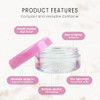 (Quantity: 25 Pcs) Beauticom 5G/5ML Round Clear Jars with Pink Lids for Lotion, Creams, Toners, Lip Balms, Makeup Samples