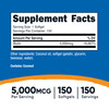 Nutricost Biotin (5,000mcg) 150 Softgels - Vitamin B7 - Gluten Free, Non-GMO