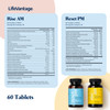LifeVantage Rise AM & Reset PM System - Combination of Rise AM & Reset PM System, a Multivitamin for Men and Women Supplement Provides Vitamins, Mine