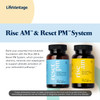 LifeVantage Rise AM & Reset PM System - Combination of Rise AM & Reset PM System, a Multivitamin for Men and Women Supplement Provides Vitamins, Mine
