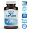 Natures Wellness Vitamin B Complex Stress Relief | All Natural Mood Enhancer and Stress Support Supplement | Stress B Complex with Herbal Extract Ble