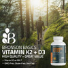 Bronson Vitamin K2 D3 (MK7) Supplement Non-GMO Formula Vitamin D3 5000IU (125 mcg) & 90 mcg K2 MK-7, Easy to Swallow D & K Complex, 200 Tablets