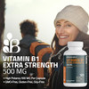 Bronson Vitamin B1 Extra Strength 500 MG High Potency Non-GMO, 60 Capsules