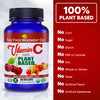 THE FOOD MOVEMENT CO. 100% Plant-Based Vitamin C 60 Capsules 125mg - Adults Immune System Antioxidant Support Dietary Supplement - Whole Food Vegan S