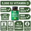 Peak Performance Advanced Vitamin D 5000 IU with All 3 Types of Vitamin K Vitamin D3 and Vitamin K2, K1, MK-7 (MK7), MK4 Supplement. 60 Small and Eas