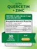 Nature's Truth Quercetin with Zinc | 30 Capsules | Vegan, Non-GMO & Gluten Free Supplement | Potent Bioflavonoid