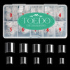 Short Nail Tips for Acrylic Nails, TOEDO 1000PCS Half Cover Clear False Nails Tips Artificial Fake Press on Nails for Nail Salons and DIY Nail Art wi