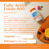 Doctors Best Fully Active Folate 800 with Quatrefolic, Supports Fetal Health, Non-GMO, Gluten Free, Vegan 60 Veggie Caps