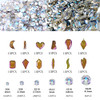 RODAKY 2120Pcs AB Crystal Nail Art Rhinestones Round Beads Flatback Glass Gems Beads Stones Multi Shapes Rhinestones Charm for Manicure DIY Crafts Cl