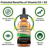 SBR Nutrition MAX Absorption, Vitamin D3 + K2 (MK-7) Liquid Drops with MCT Oil, Peppermint Flavor, Helps Support Strong Bones and Healthy Heart