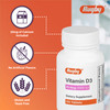 Rugby Vitamin D3, 25 mcg (1,000 IU) - Dietary Supplement - 100 Tablets (1 Pack)