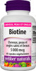 Webber Naturals Biotin 5000 mcg, 60 Vegetarian Capsules
