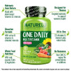 NATURELO One Daily Multivitamin for Women w/Vitamin B12, 120 Ct, Energy Support, Whole Food Daily Women Multivitamin Supplement, Nourish Hair/Skin/Na