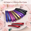 Hair Clips for Styling, Sublaga 12 Pcs Non-Slip Colorful Plastic Duckbill Alligator Hair Barrettes Pins for Women, Baby Kids and Girls, 3.5" (12pcs G